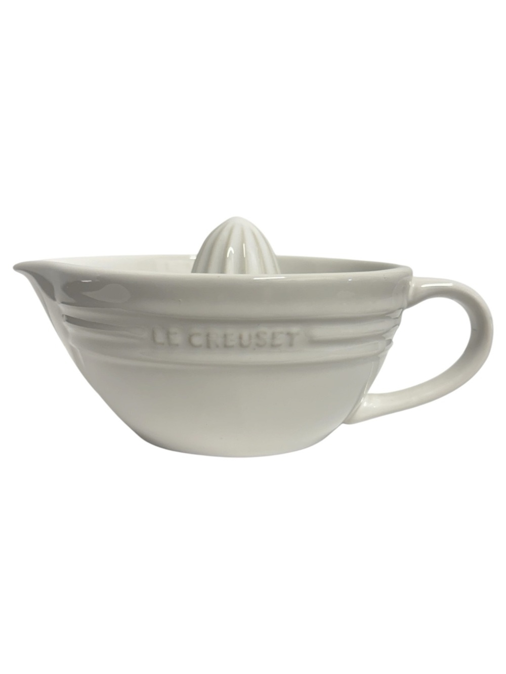 Le Creuset White Citrus Juicer with Pour Spout